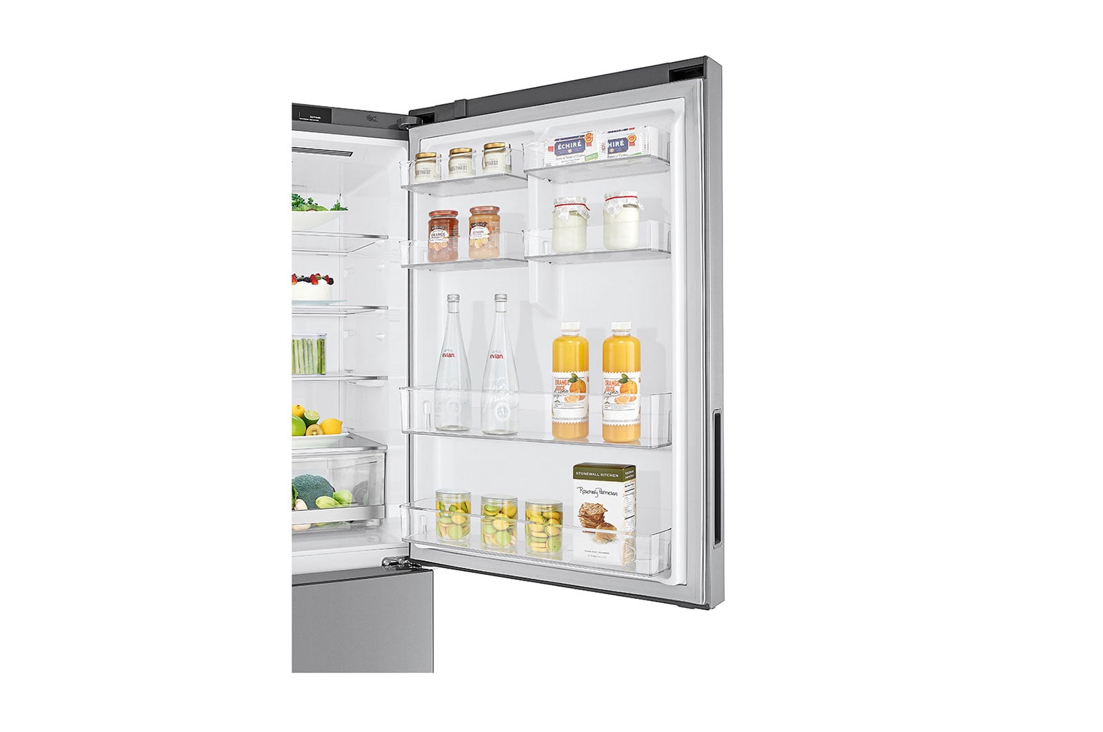 LG Réfrigérateur de 28 po à profondeur de comptoir d’une capacité de 15 pi³, avec congélateur au bas, fonctionnalité Refroidissement+ de la porte et tablette rabattable, LBNC15231V