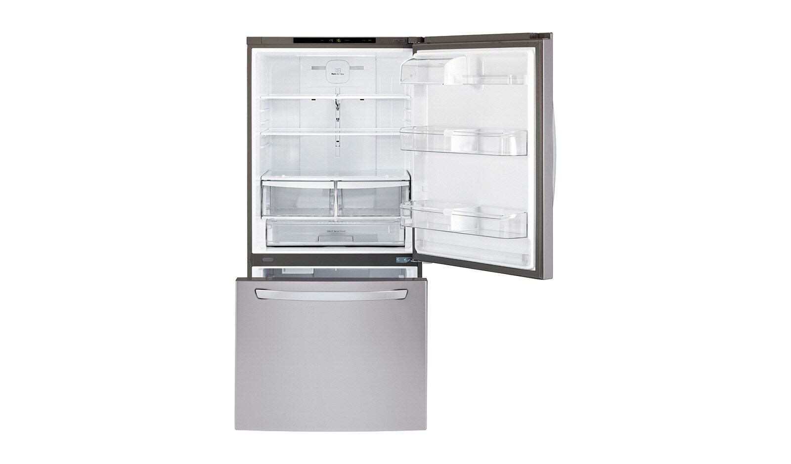 LG Réfrigérateur de 33 po, 24 pi 3 avec congélateur en bas doté d'un tiroir coulissant avec refroidissement intelligent, LDC24370ST