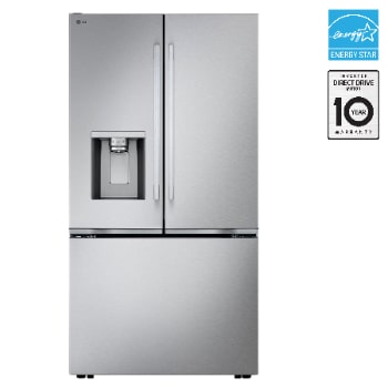 Vue avant de Réfrigérateur de 24 pi³/36 po, Zero Clearance🅪, prof. de compt. MAX🅫, 3 portes/2 battants | Distr. eau/glaçons | Machine Craft Ice🅫 double LF24Z6530S
