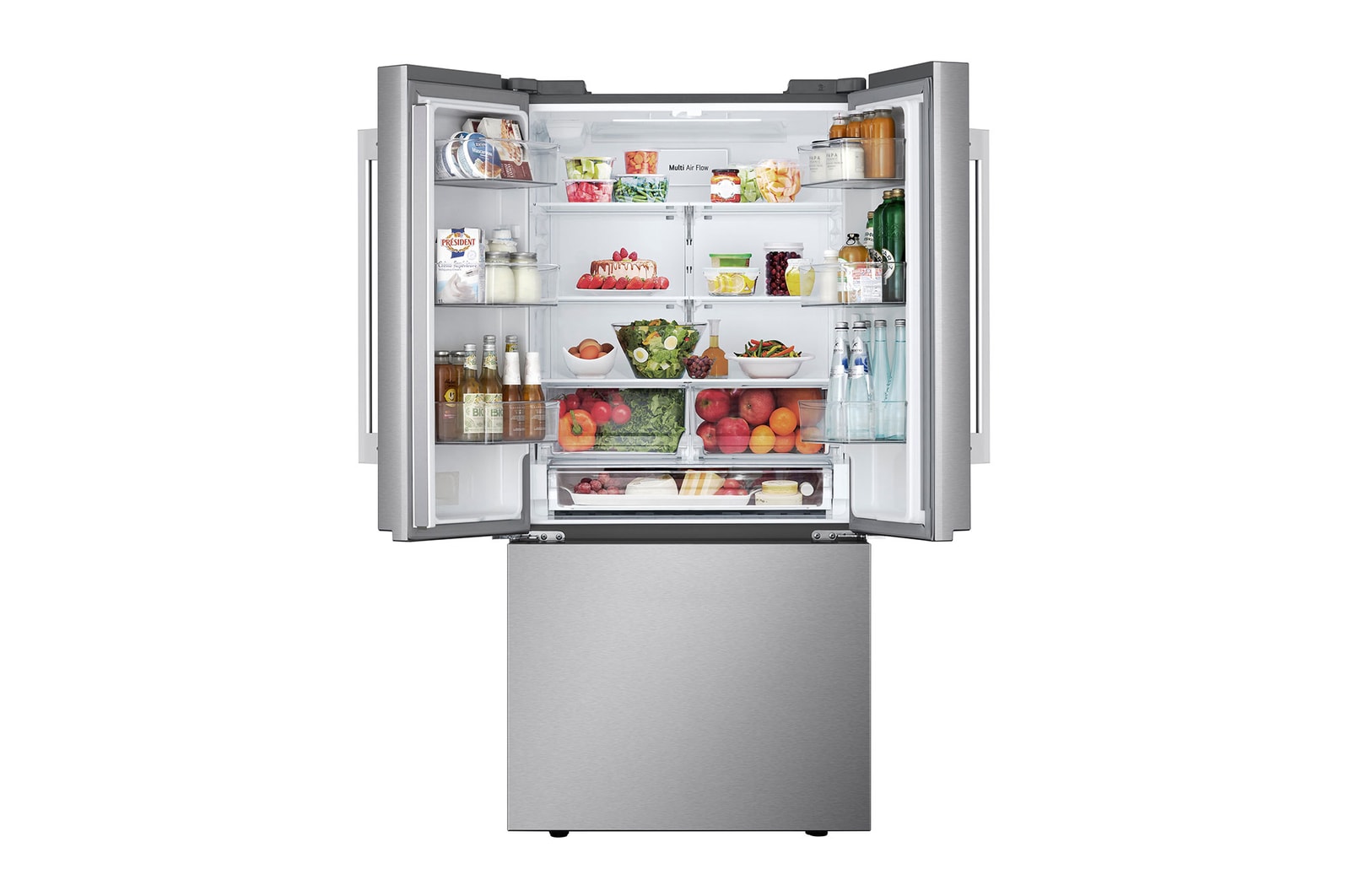 LG Réfrigérateur de profondeur standard à trois portes de 25 pi3 avec porte à deux battants et une machine à glaçons, LF25H6200S