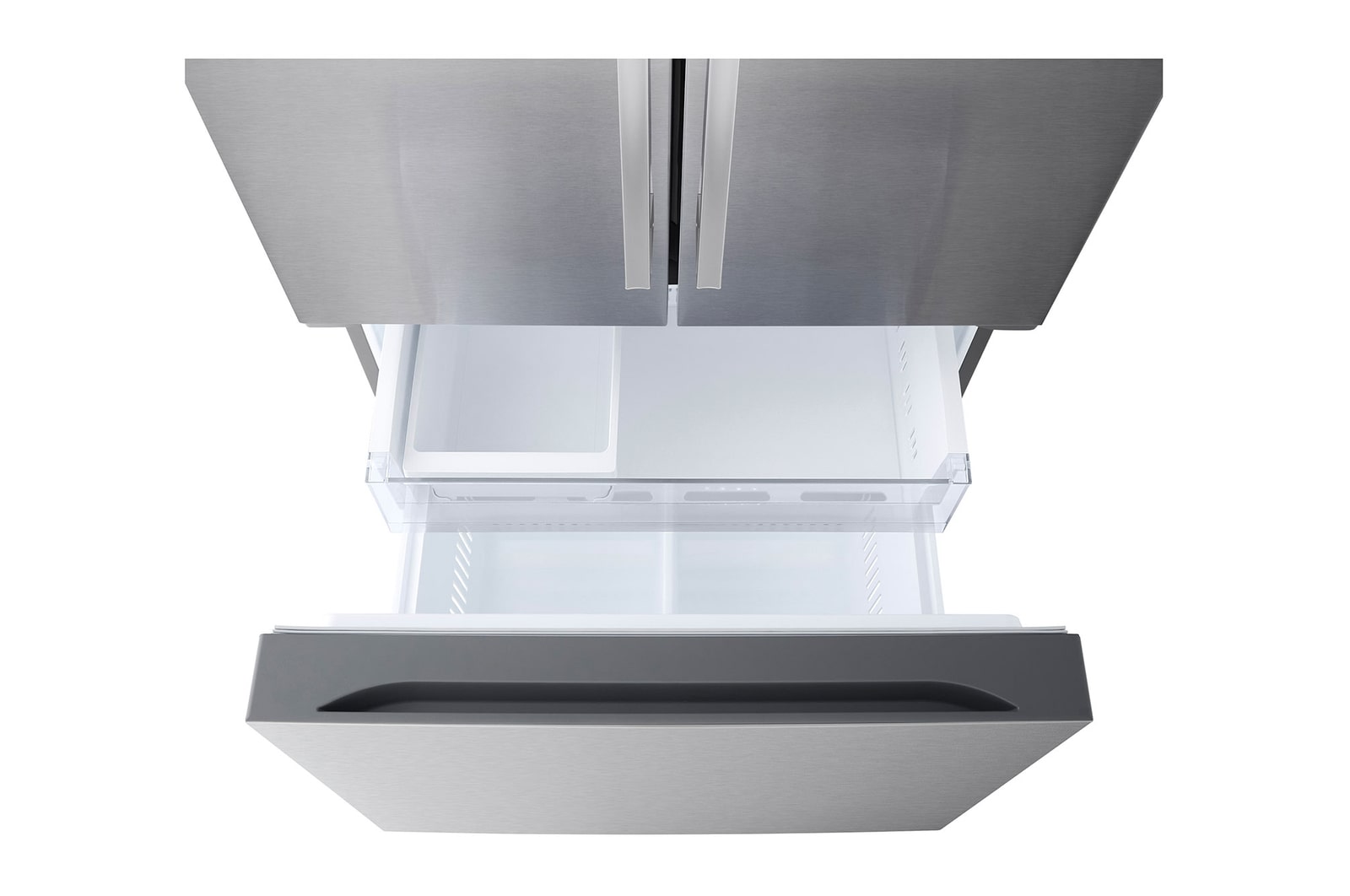LG Réfrigérateur de profondeur standard à trois portes de 25 pi3 avec porte à deux battants et une machine à glaçons, LF25H6200S