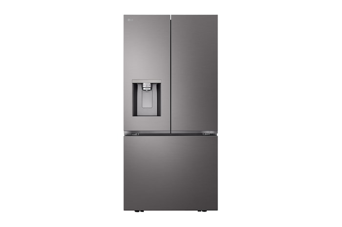Vue de face du LG Réfrigérateur de 25 pi³/33 po, prof. stand., 3 portes/2 battants | Distr. eau/glaçons | Machine à glaçons double, modèle LF25S6330D