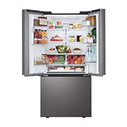 Vue avant ouverte et remplie