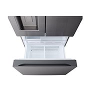 Vue du tiroir du congélateur