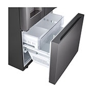 Vue du tiroir du congélateur