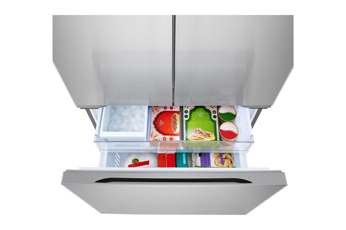 Freezer drawer filled view