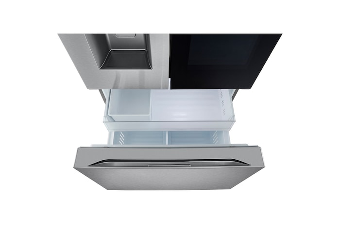 Vue de l'intérieur du congélateur