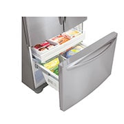 LG Réfrigérateur d’une grande capacité de 20,9 pi³ à profondeur de comptoir, doté de trois portes, dont une porte à deux battants, et du système de refroidissement intelligent Smart Cooling, LFC21776ST
