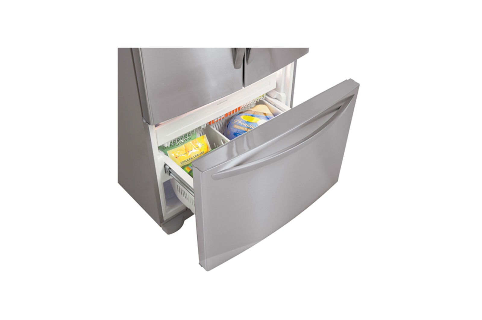 LG Réfrigérateur d’une grande capacité de 20,9 pi³ à profondeur de comptoir, doté de trois portes, dont une porte à deux battants, et du système de refroidissement intelligent Smart Cooling, LFC21776ST