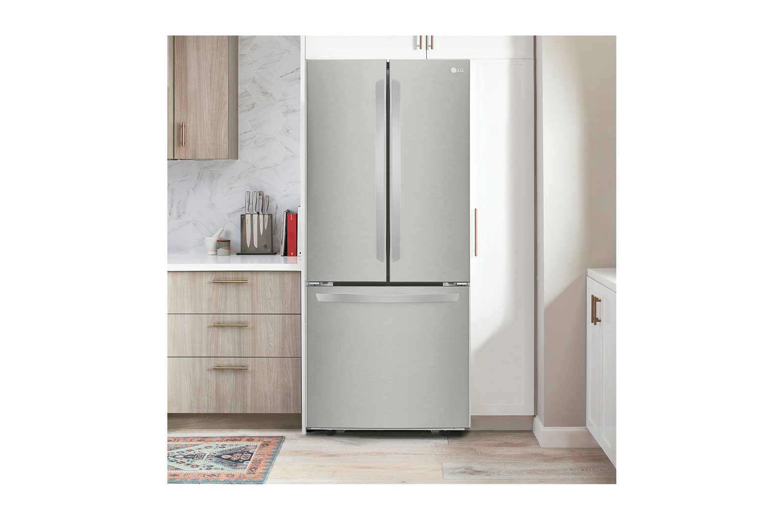 Fridge in kitchen