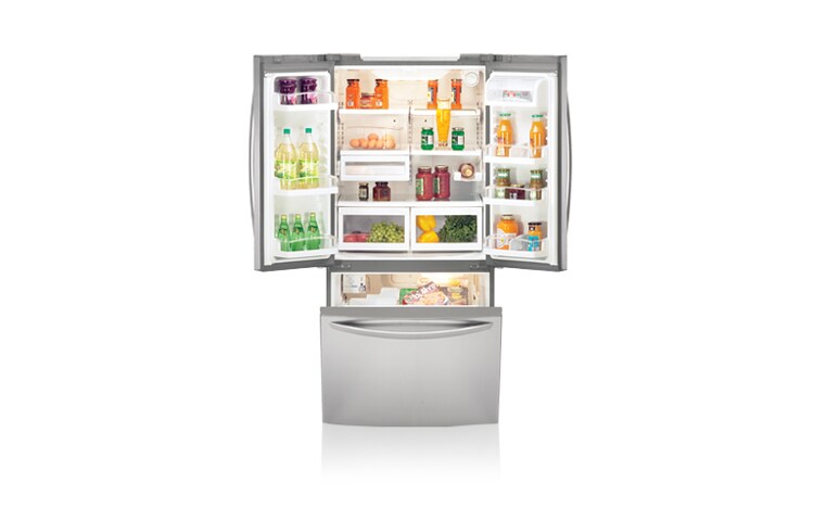 LG Réfrigérateur à porte française (3 portes) avec distributeur d’eau externe (22,7 pi³), LFD23860ST