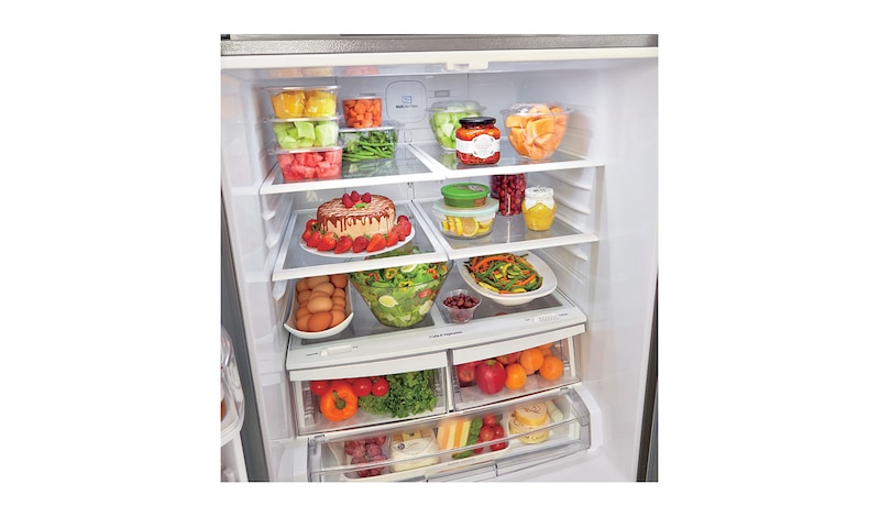 LG Réfrigérateur de 30 pouces en acier inoxydable noir avec porte à deux battants et système de refroidissement intelligent, 22 pi³, LFNS22520D