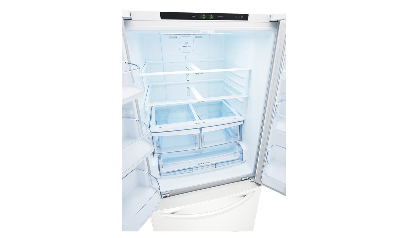 LG Réfrigérateur d'une capacité de 22 pi3 doté de trois portes, dont une porte à deux battants, LFNS22520W