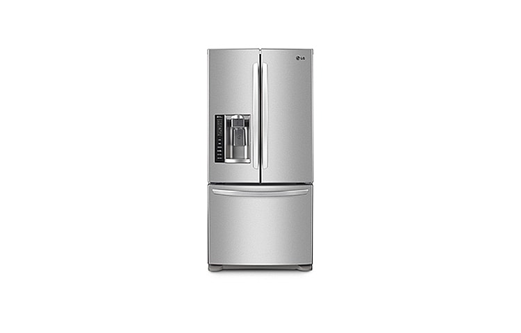 Vue avant de Réfrigérateur 3 portes à capacité de 24,2 pi 3 avec porte à deux battants et doté d’un distributeur de glaçons et d&#39;eau LFX25778ST