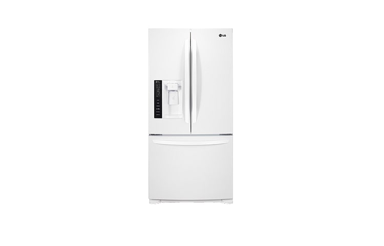 Vue avant de Réfrigérateur 3 portes à capacité de 24,2 pi 3 avec porte à deux battants et doté d’un distributeur de glaçons et d&#39;eau LFX25778SW