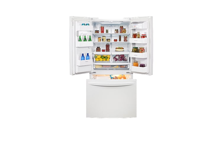 LG Réfrigérateur 3 portes à capacité de 24,2 pi 3 avec porte à deux battants et doté d’un distributeur de glaçons et d'eau, LFX25778SW