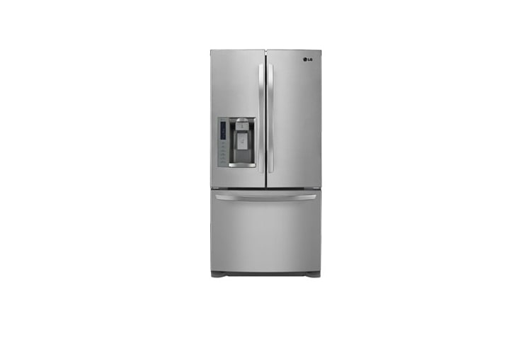 Vue avant de Élégant réfrigérateur 3 portes avec porte à deux battants de grande capacité (24,9 pi 3 ) LFX25978ST