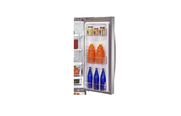 LG Réfrigérateur 3 portes de 36 po à super grande capacité de 27,6 pi 3 avec porte à deux battants et machine à glaçons profilée SlimSpacePlus, LFX28968ST