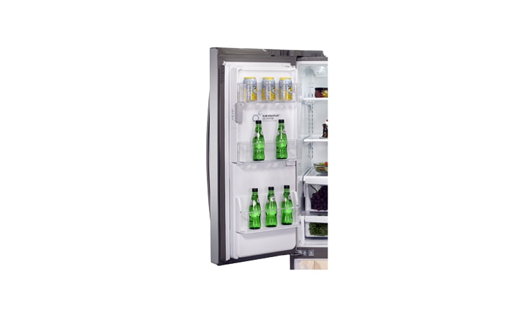 LG Réfrigérateur 3 portes de 36 po à super grande capacité de 27,6 pi 3 avec porte à deux battants et machine à glaçons profilée SlimSpacePlus, LFX28968ST