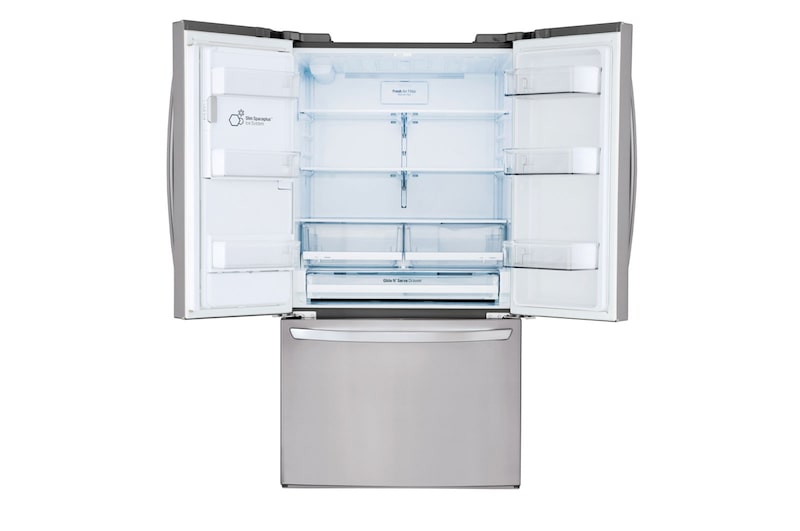 LG Réfrigérateur de 22 pi<sup>3</sup> avec porte à deux battants et distributeur d’eau et de glaçons avec ThinQ<sup>MD</sup>, LFXC22526S