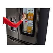 LG Réfrigérateur de 36 po à profondeur de comptoir, d’une capacité de 24 pi<sup>3</sup>, en acier inoxydable noir et doté d’une porte à deux battants avec Porte dans la porte<sup>MD</sup> et technologie InstaView<sup>MC</sup>, LFXC24796D
