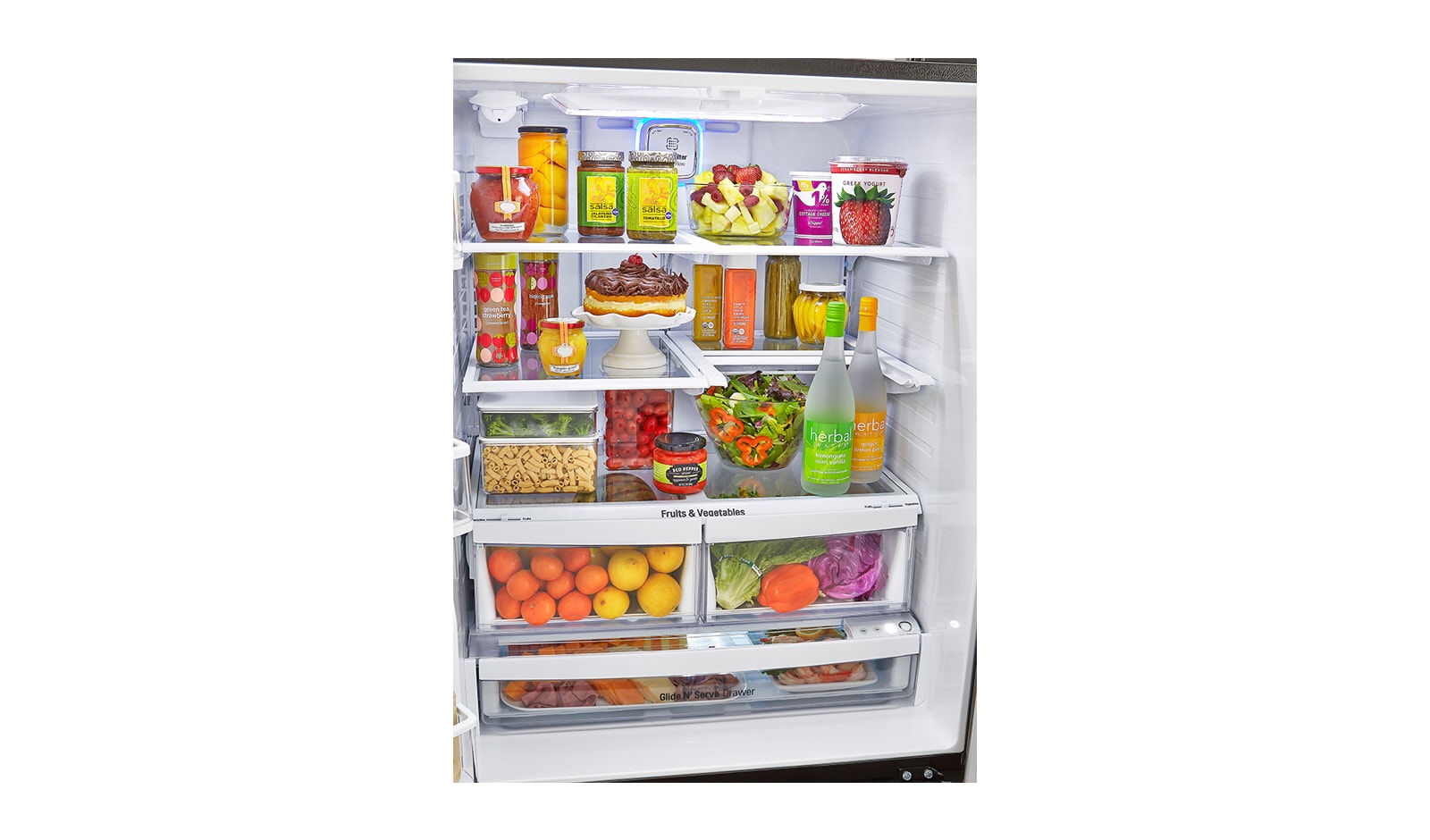 LG Réfrigérateur en inox noir de 24,2 pi3, grande capacité, 3 portes, dont une porte à deux battants , LFXS24623D