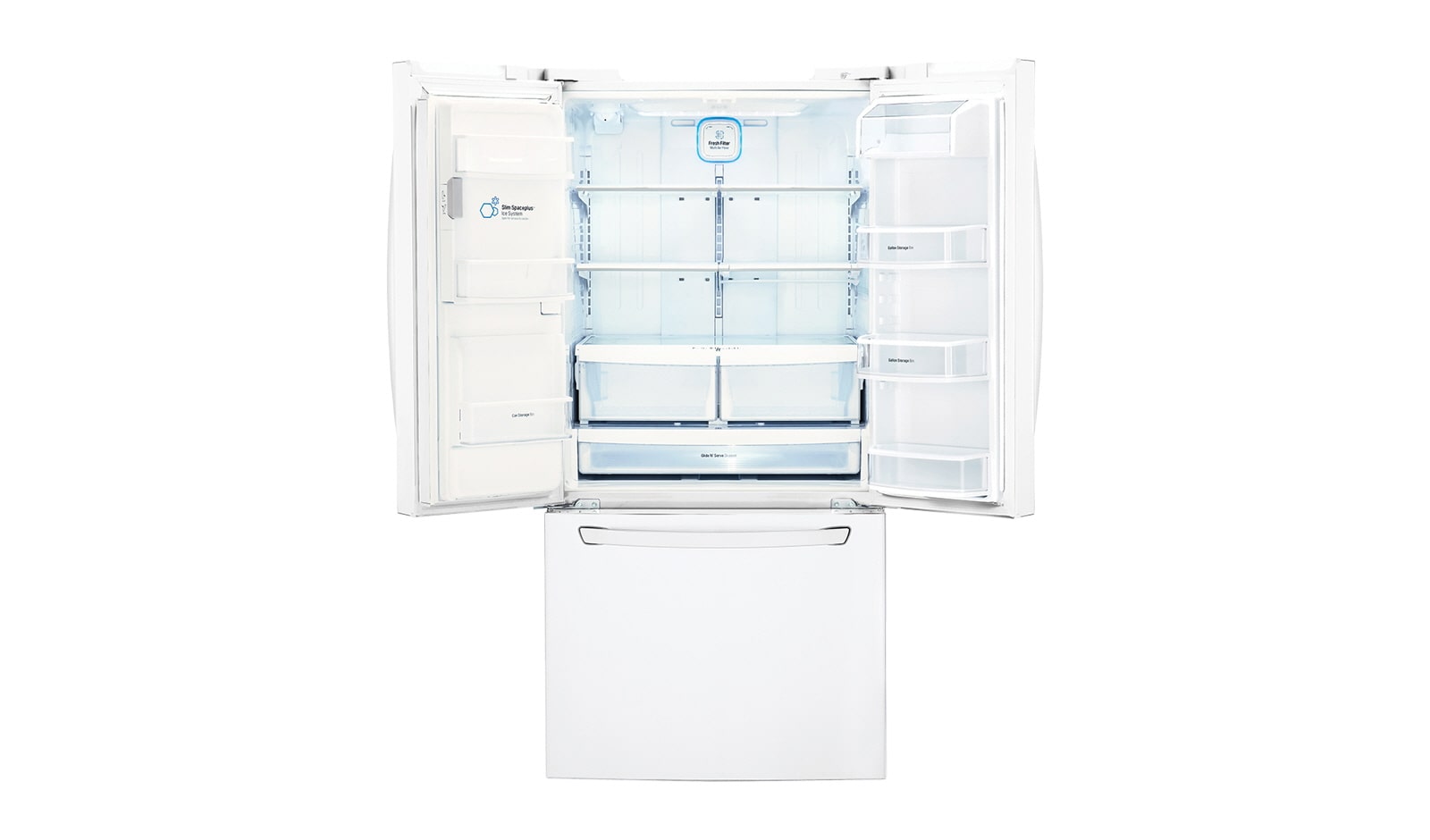 LG Réfrigérateur avec porte à deux battants de 24,2 pi3 , 33 po, LFXS24623W