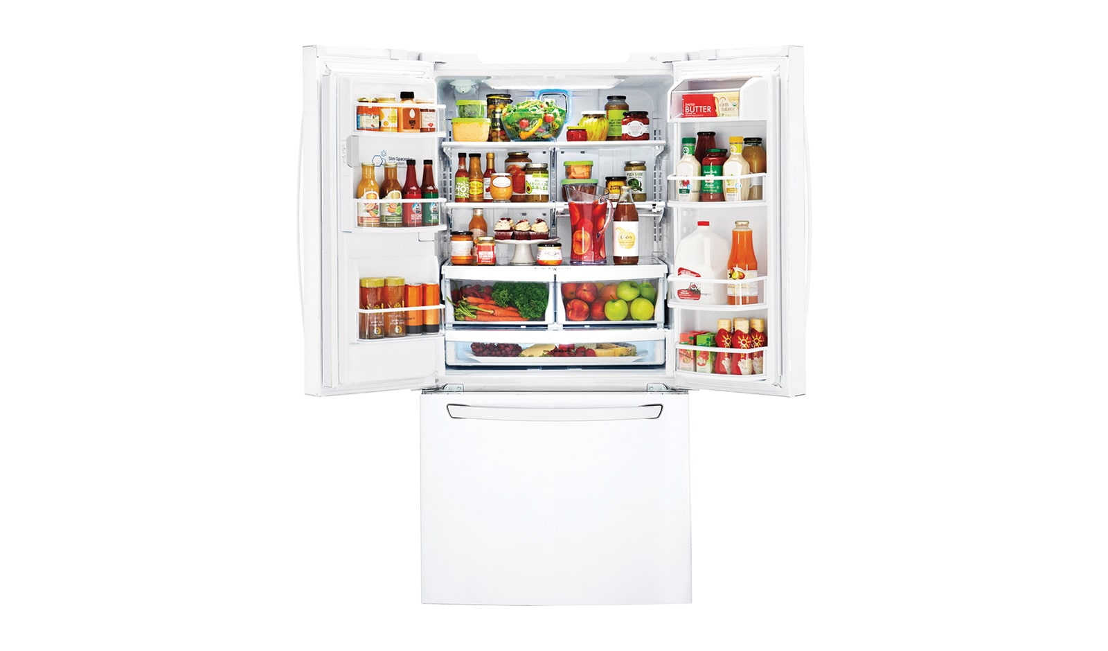 LG Réfrigérateur avec porte à deux battants de 24,2 pi3 , 33 po, LFXS24623W