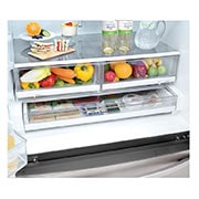 LG Réfrigérateur résistant aux taches de 36 po avec Porte dans la porte<sup>MD</sup>, connectivité Wi-Fi et double machine à glaçons, LFXS26566S