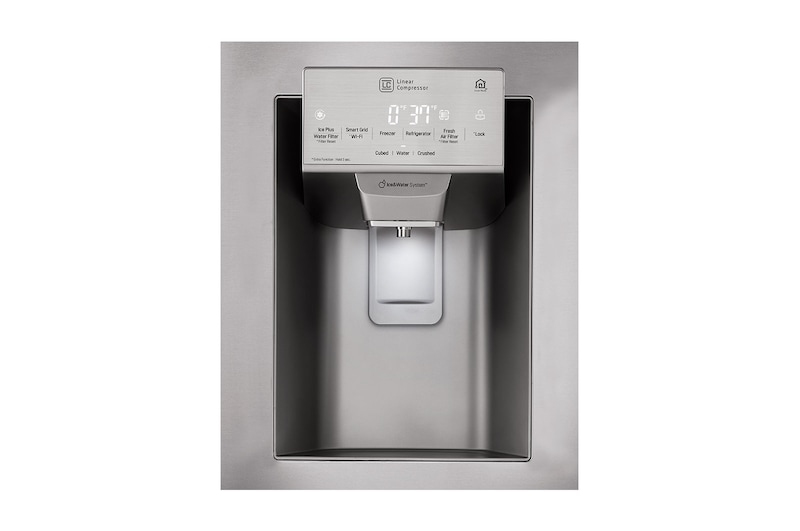LG Réfrigérateur résistant aux taches de 36 po avec Porte dans la porte<sup>MD</sup>, connectivité Wi-Fi et double machine à glaçons, LFXS26566S