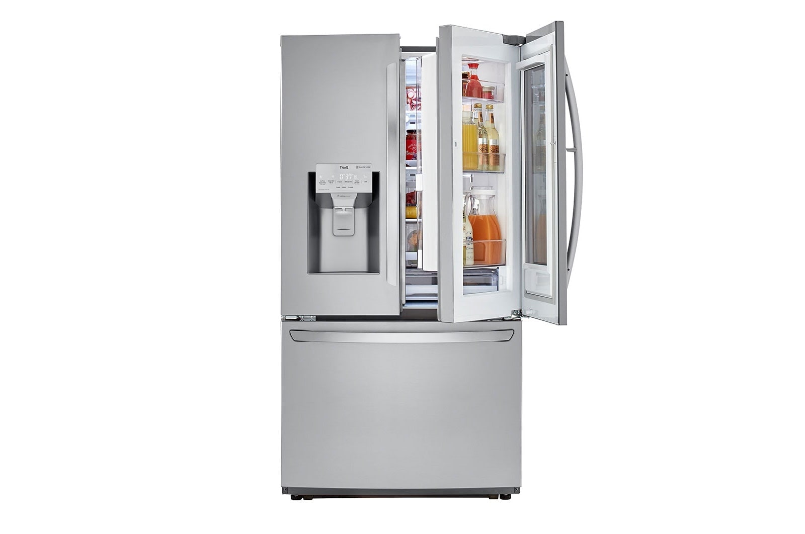 LG Réfrigérateur intelligent de 26 pi³ avec Wi-Fi, Porte dans la porte<sup>MD</sup> et technologie InstaView<sup>MC</sup>, LFXS26596S