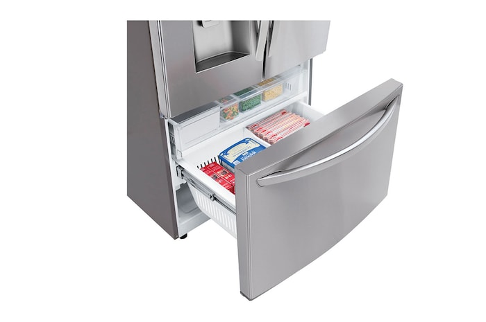 Left Angled Freezer Door Opened View