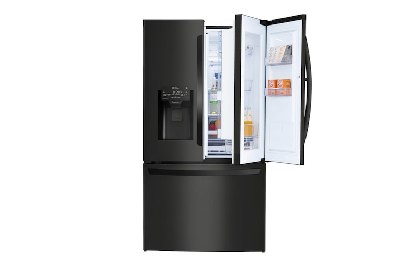 LG Réfrigérateur noir mat de 36 po d'une capacité de 28 pi3 avec porte à deux battants et de la technologie Porte dans la porte<sup>MD</sup>, LFXS28566M