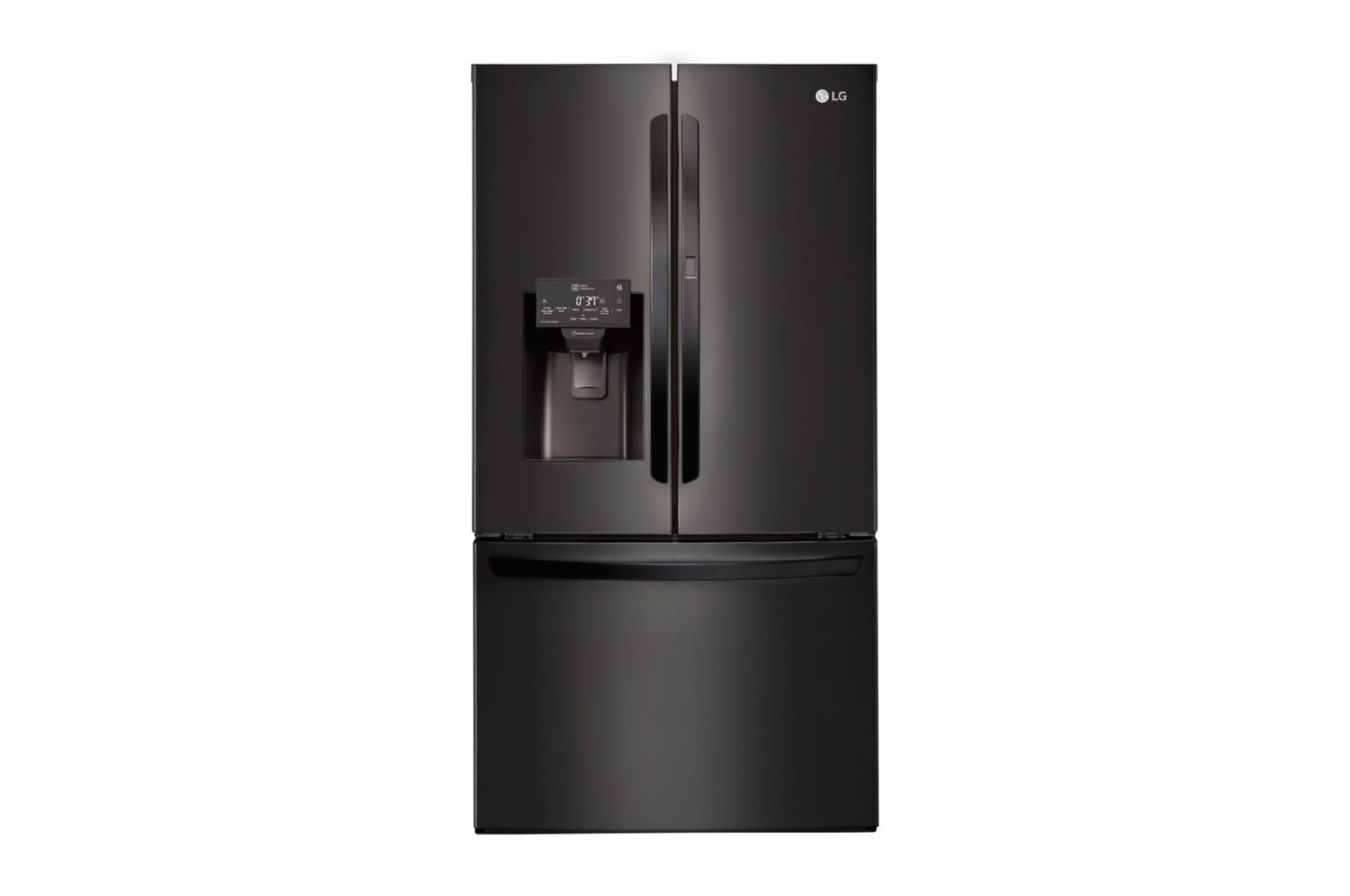 LG Réfrigérateur noir mat de 36 po d'une capacité de 28 pi3 avec porte à deux battants et de la technologie Porte dans la porte<sup>MD</sup>, LFXS28566M