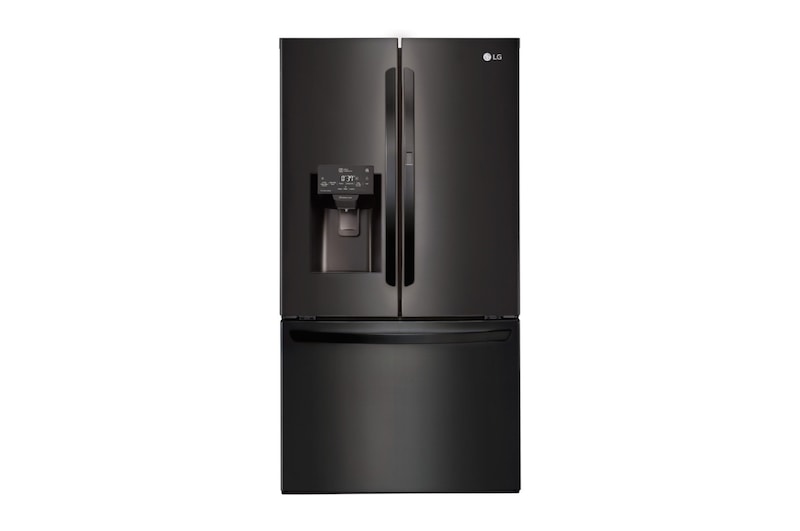 LG Réfrigérateur noir mat de 36 po d'une capacité de 28 pi3 avec porte à deux battants et de la technologie Porte dans la porte<sup>MD</sup>, LFXS28566M