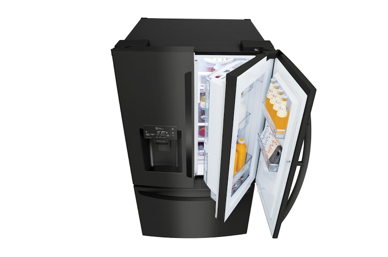 LG Réfrigérateur noir mat de 36 po d'une capacité de 28 pi3 avec porte à deux battants et de la technologie Porte dans la porte<sup>MD</sup>, LFXS28566M