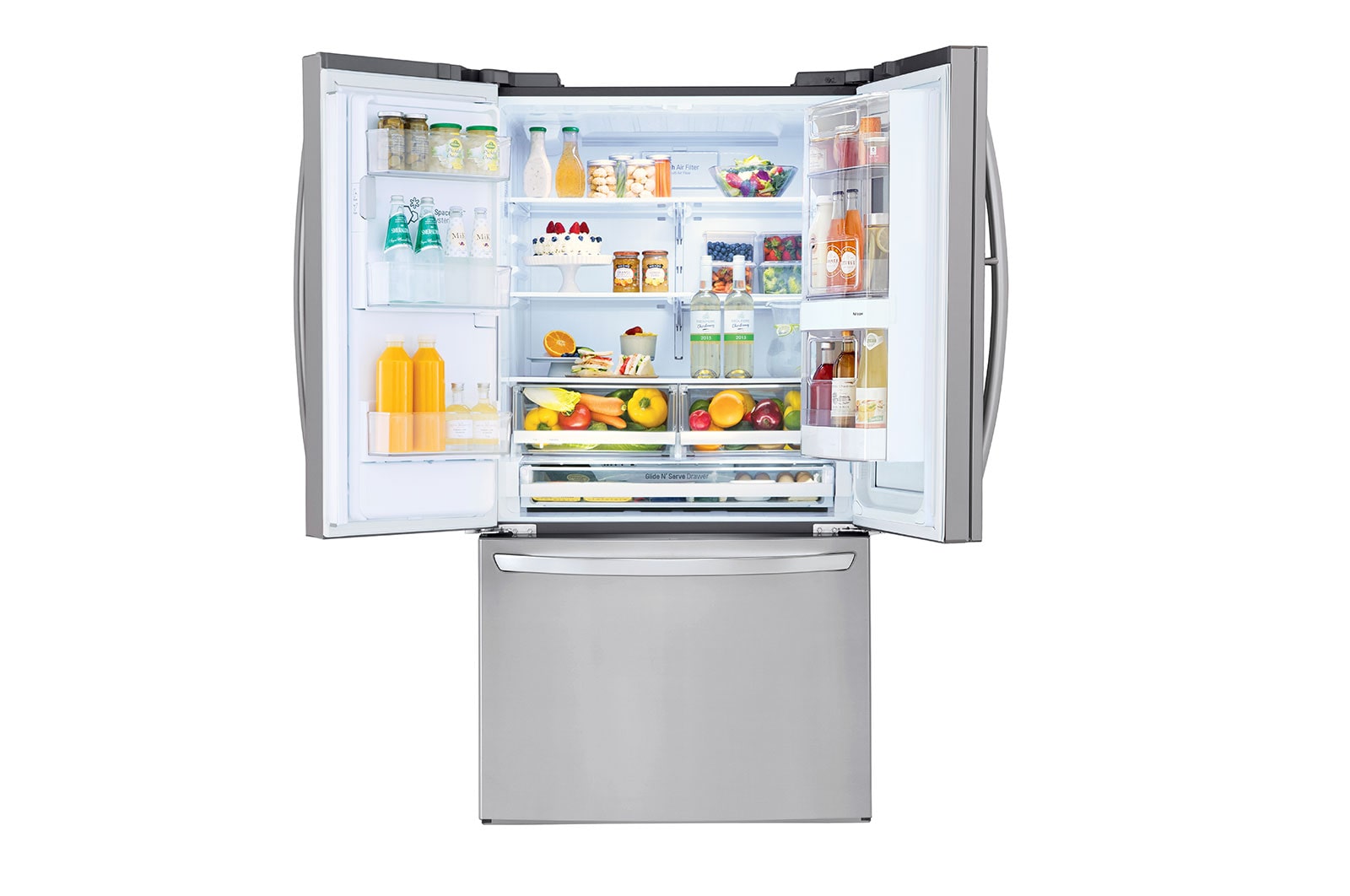 LG Réfrigérateur de 36 po d’une capacité de 28 pi³ résistant aux taches, avec InstaView<sup>MD</sup> Porte dans la porte<sup>MD</sup> et connectivité Wi-Fi, LFXS28596S