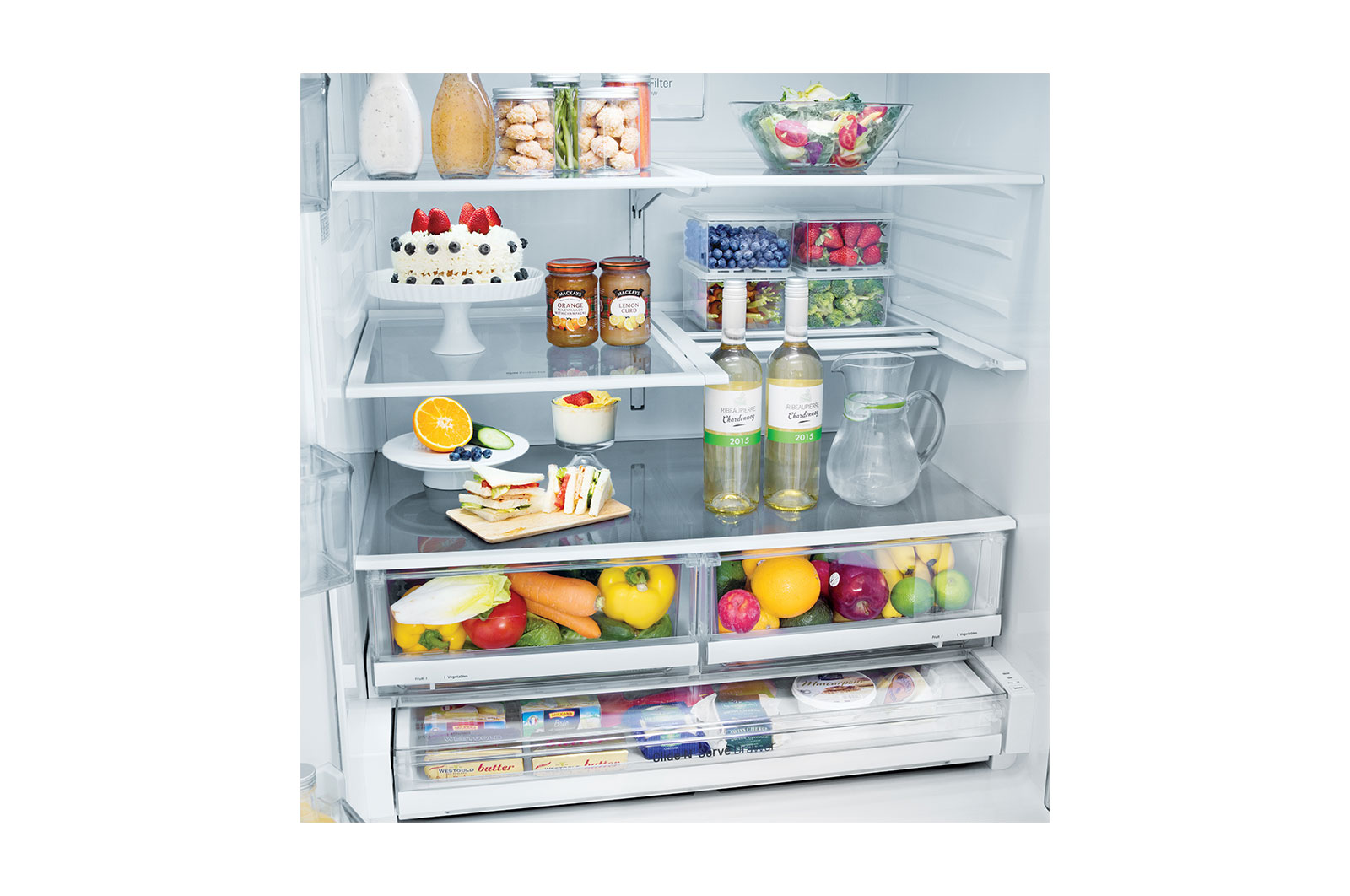 LG Réfrigérateur de 36 po d’une capacité de 28 pi³ résistant aux taches, avec InstaView<sup>MD</sup> Porte dans la porte<sup>MD</sup> et connectivité Wi-Fi, LFXS28596S