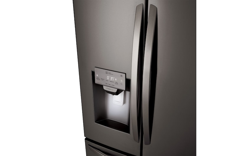 LG Réfrigérateur de 28 pi3 doté de 3 portes, dont une porte à deux battants, de la gamme en acier inoxydable noir de LG, LFXS28968D