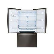 LG Réfrigérateur de 28 pi3 doté de 3 portes, dont une porte à deux battants, de la gamme en acier inoxydable noir de LG, LFXS28968D