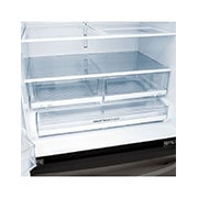 LG Réfrigérateur de 28 pi3 doté de 3 portes, dont une porte à deux battants, de la gamme en acier inoxydable noir de LG, LFXS28968D