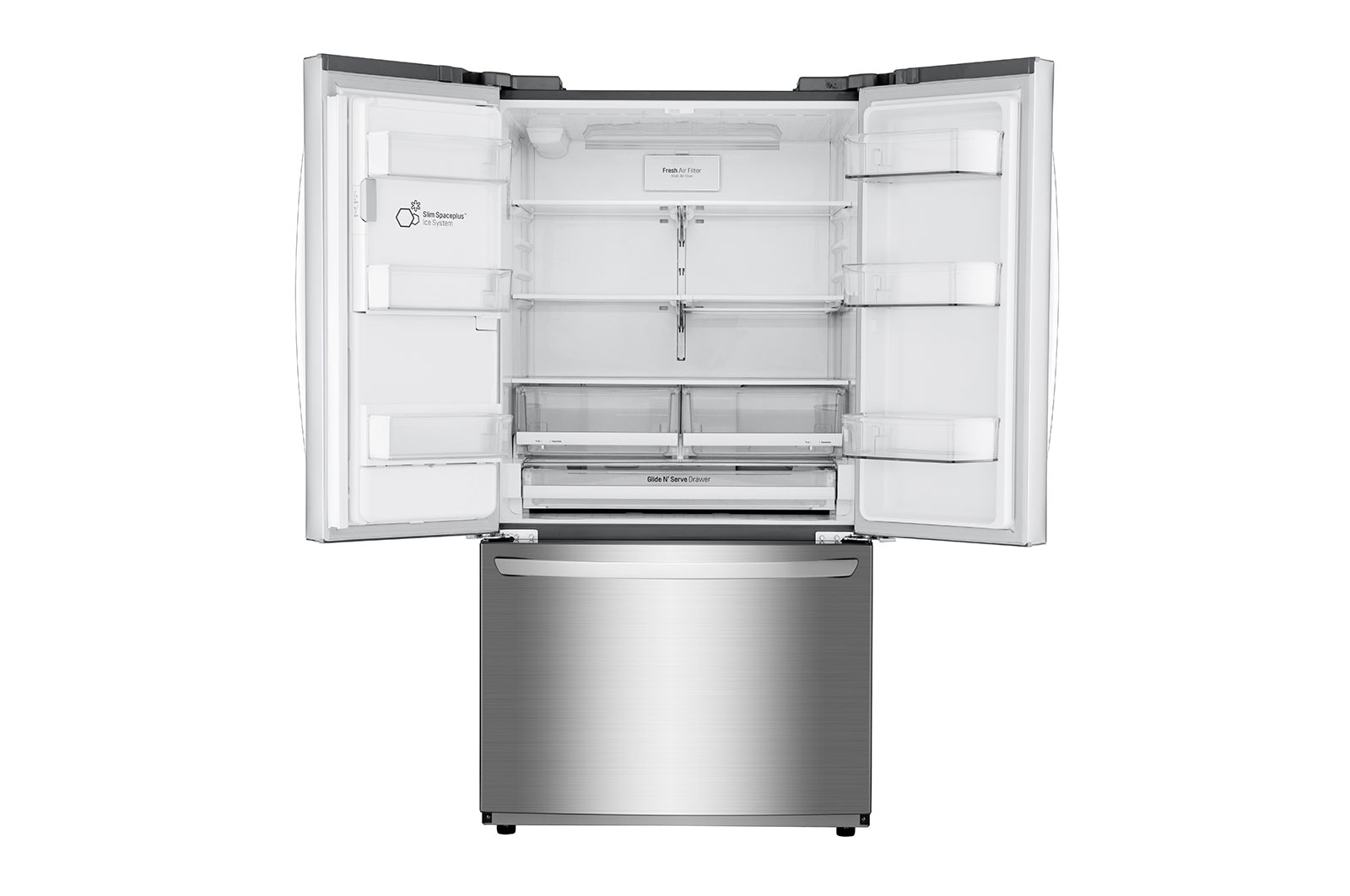 LG Réfrigérateur de 28 pi3 doté de trois portes, dont une porte à deux battants, LFXS28968S