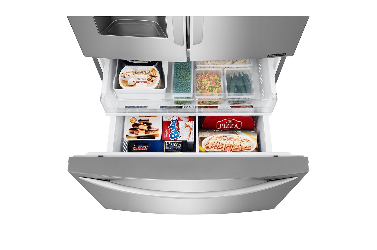 LG Réfrigérateur de 28 pi3 doté de trois portes, dont une porte à deux battants, LFXS28968S