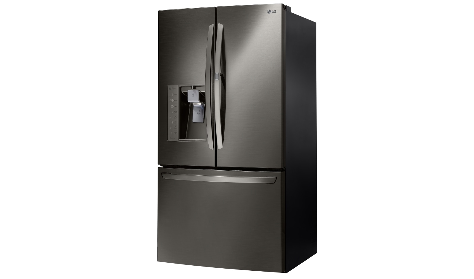 LG Réfrigérateur en inox noir de 29,6 pi3, capacité supérieure, 3 portes avec Porte dans la porte MC, LFXS30766D