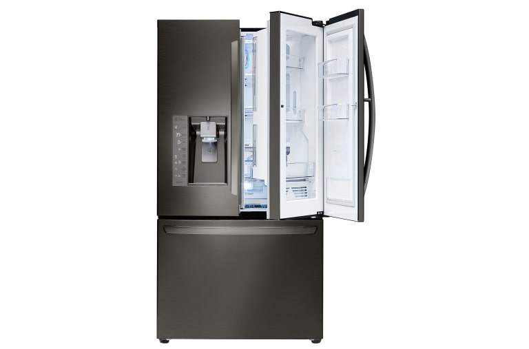 LG Réfrigérateur en inox noir de 29,6 pi3, capacité supérieure, 3 portes avec Porte dans la porte MC, LFXS30766D
