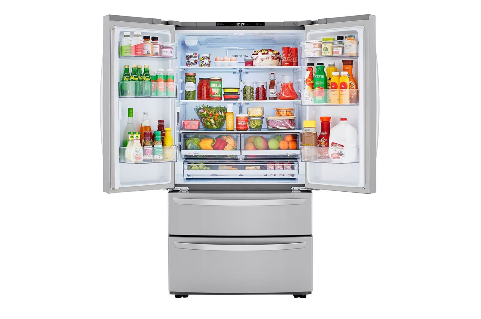 LG Réfrigérateur à profondeur de comptoir de 36 po à 4 portes avec distributeur d’eau intégré et Smart Cooling<sup>MC</sup> Plus, LMWC23626S