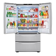 LG Réfrigérateur à profondeur de comptoir de 36 po à 4 portes avec distributeur d’eau intégré et Smart Cooling<sup>MC</sup> Plus, LMWC23626S