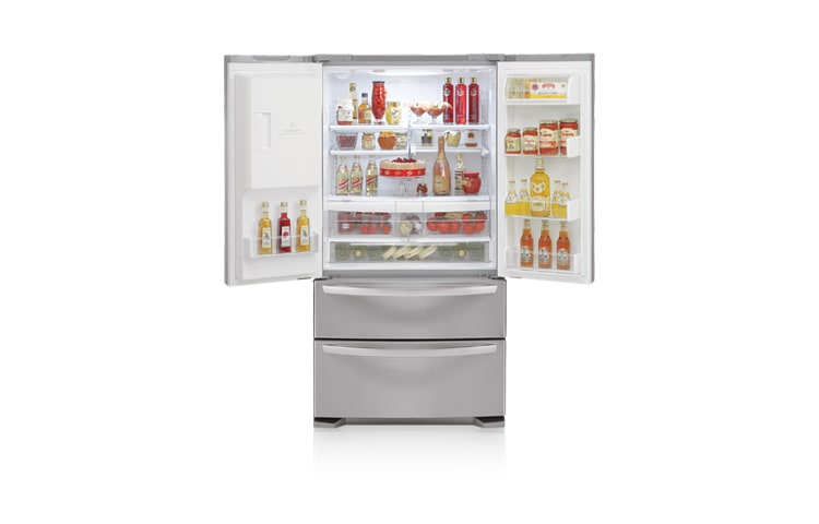 LG Réfrigérateur à porte française (4 portes) avec distributeur d’eau et de glaçons (20,5 pi³), LMX21981ST