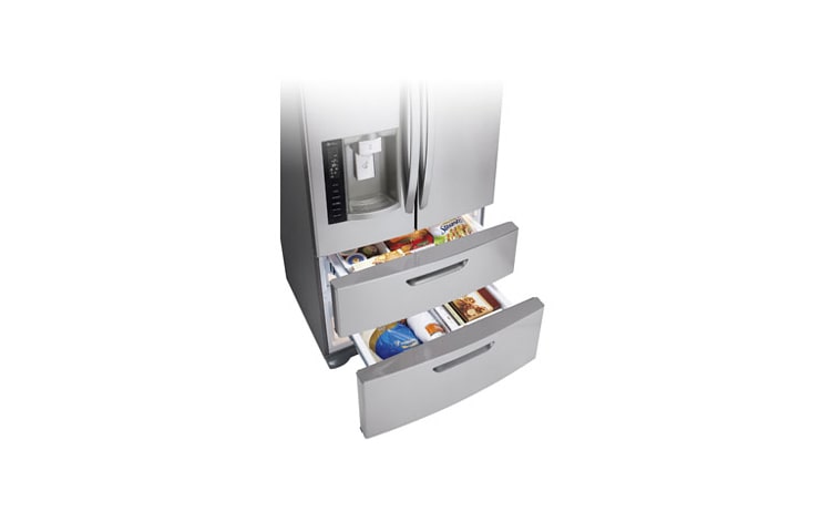 LG Le réfrigérateur 4 portes avec porte à deux battants et compresseur linéaire de 24,7 pi3, LMX25986ST