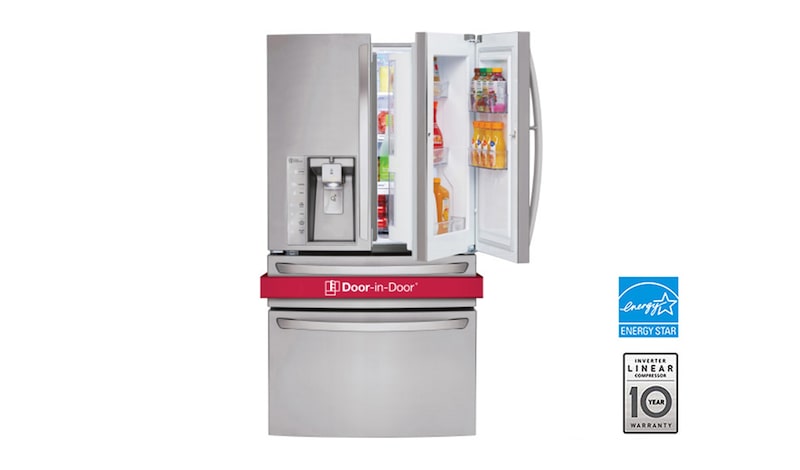 LG Réfrigérateur à 4 portes avec porte à deux battants de 36 pouces et de 30 pi 3 , LMXS30776S